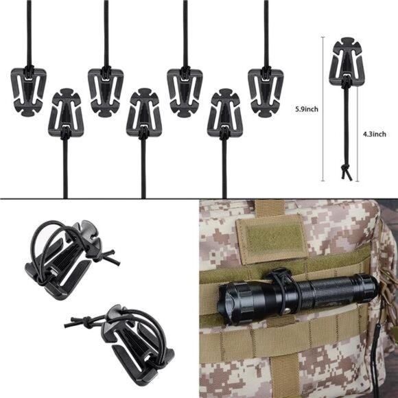 36PCS Attachments for Tactical Backpack Vest Belt, D-Ring Grimloc Looking Gear - Picture 4 of 7